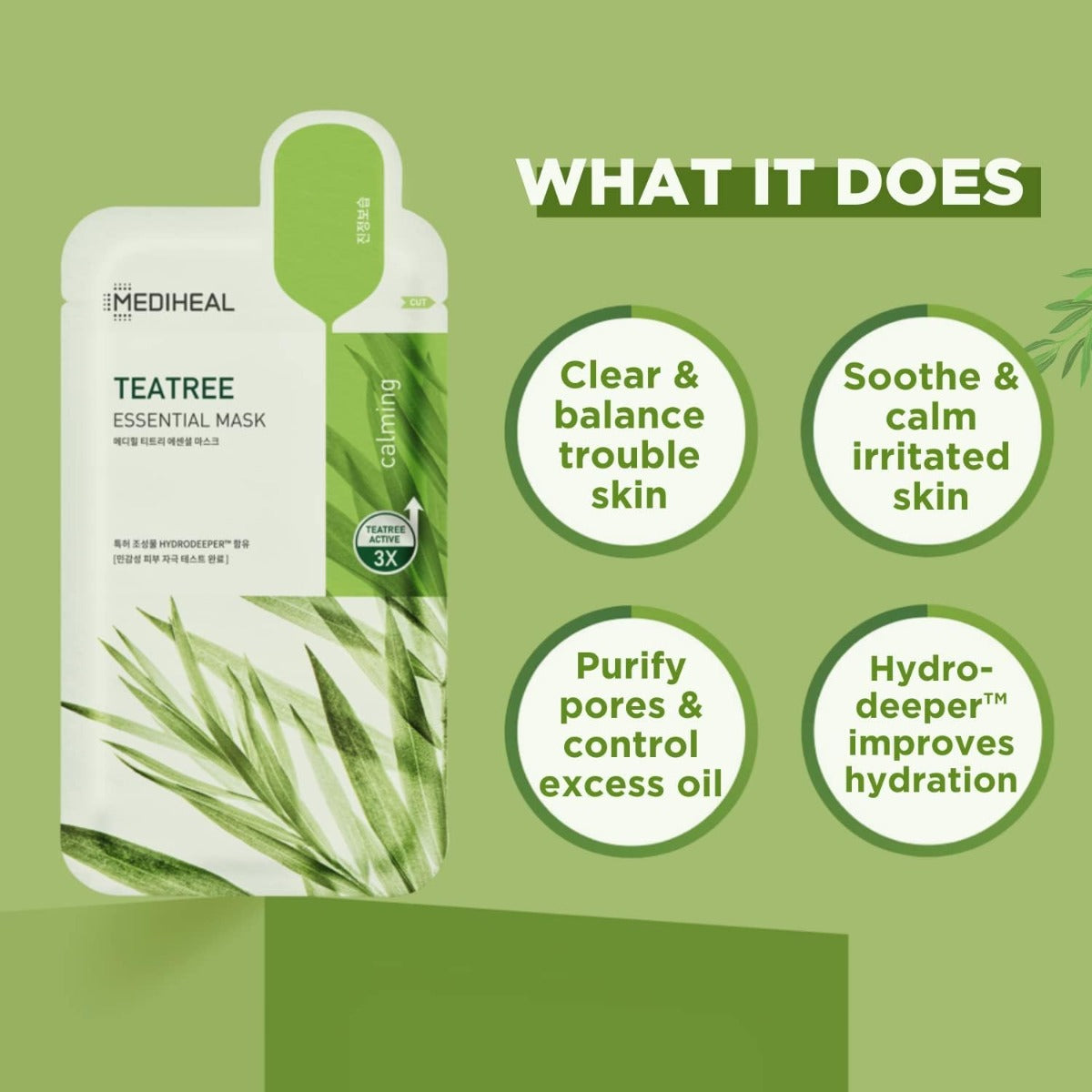 Mediheal Teatree Essential Mask, Pack of 10 (Exp 10/27)