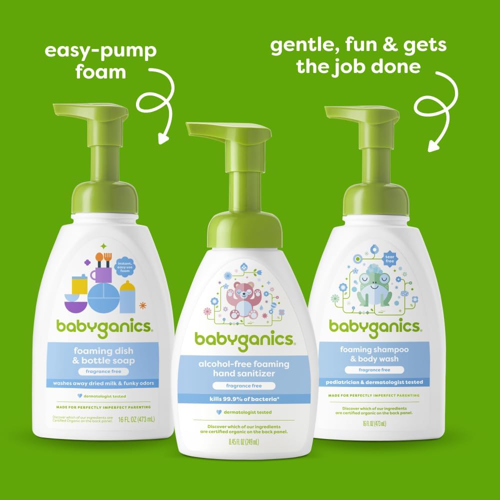 Babyganics Alcohol-Free Foaming Hand Sanitizer, 249ml (Exp 12/27)