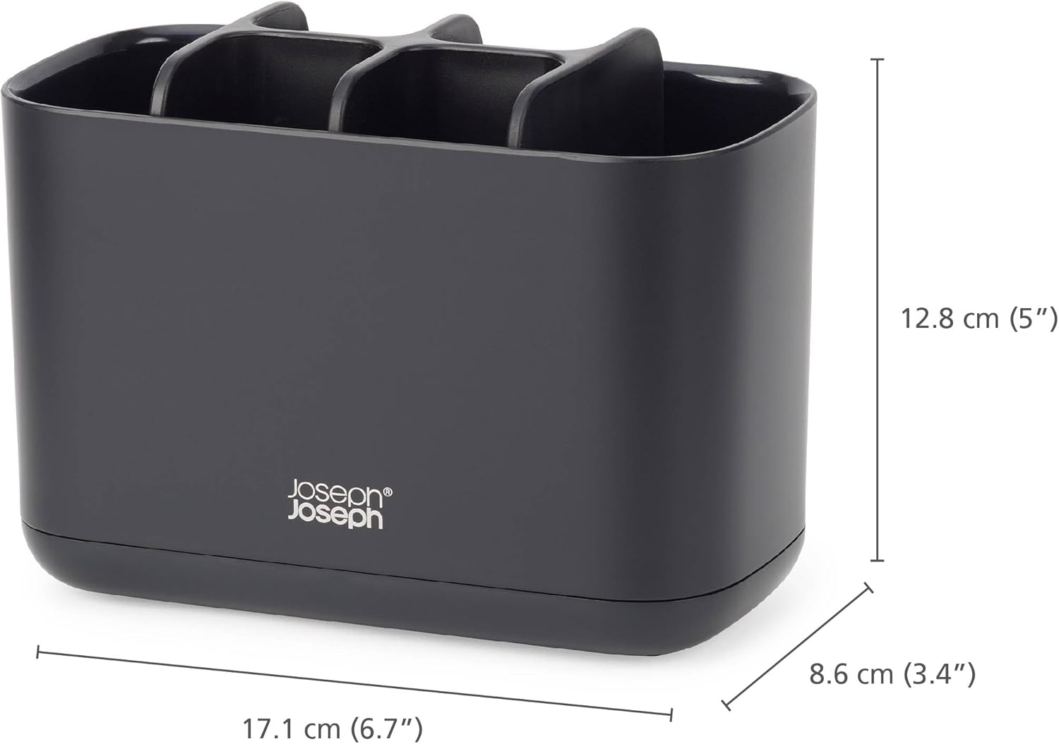 Joseph Joseph EasyStore Matt Large Toothbrush Caddy - Black