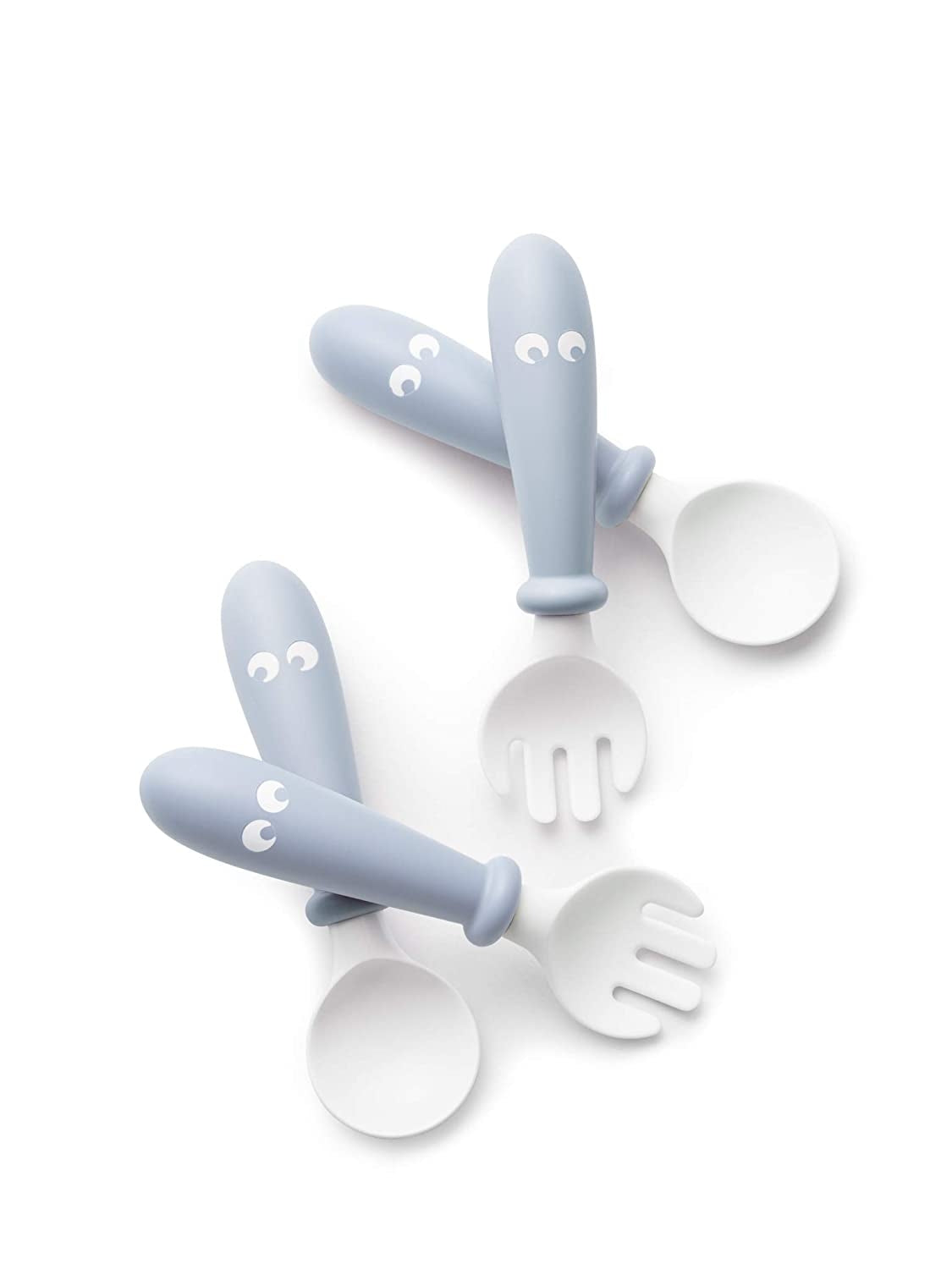 Baby Bjorn Baby Spoon & Fork (4pc) (2 Colours) - Made in Sweden - Pupsik Singapore