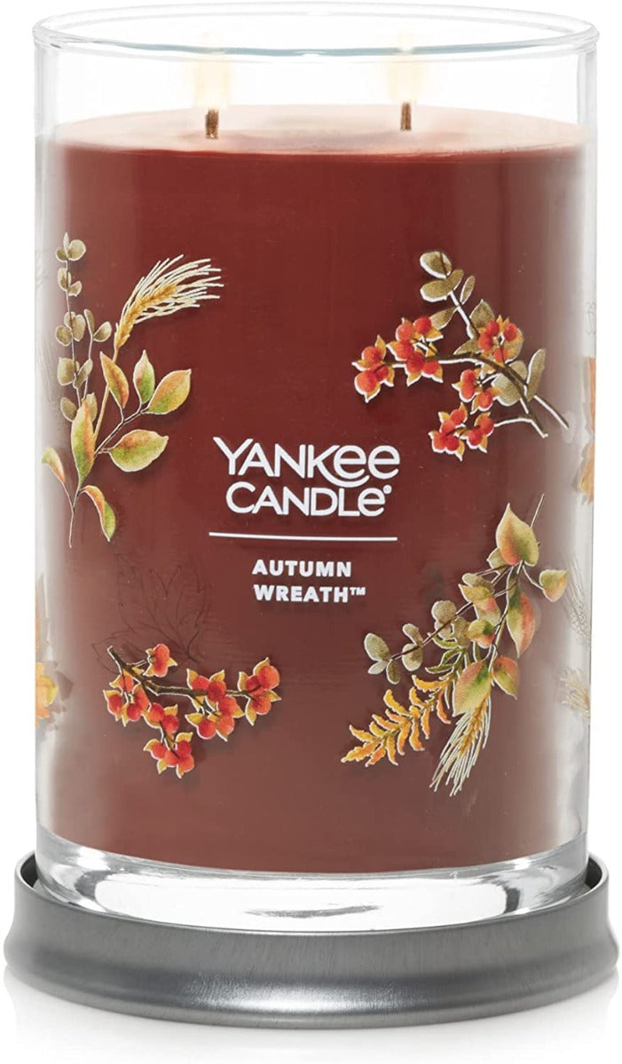 Yankee Candle Signature Large Tumbler Candle, 2-wicks (20oz) - Autumn Wreath