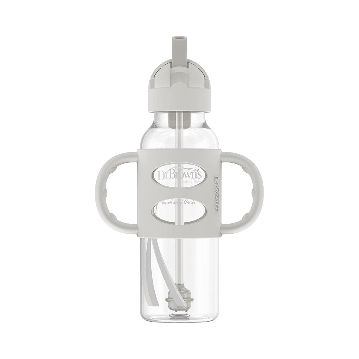 Dr. Brown's Milestones Sippy Straw Bottles w/ Silicone Handles, 250ml (4 Colours)