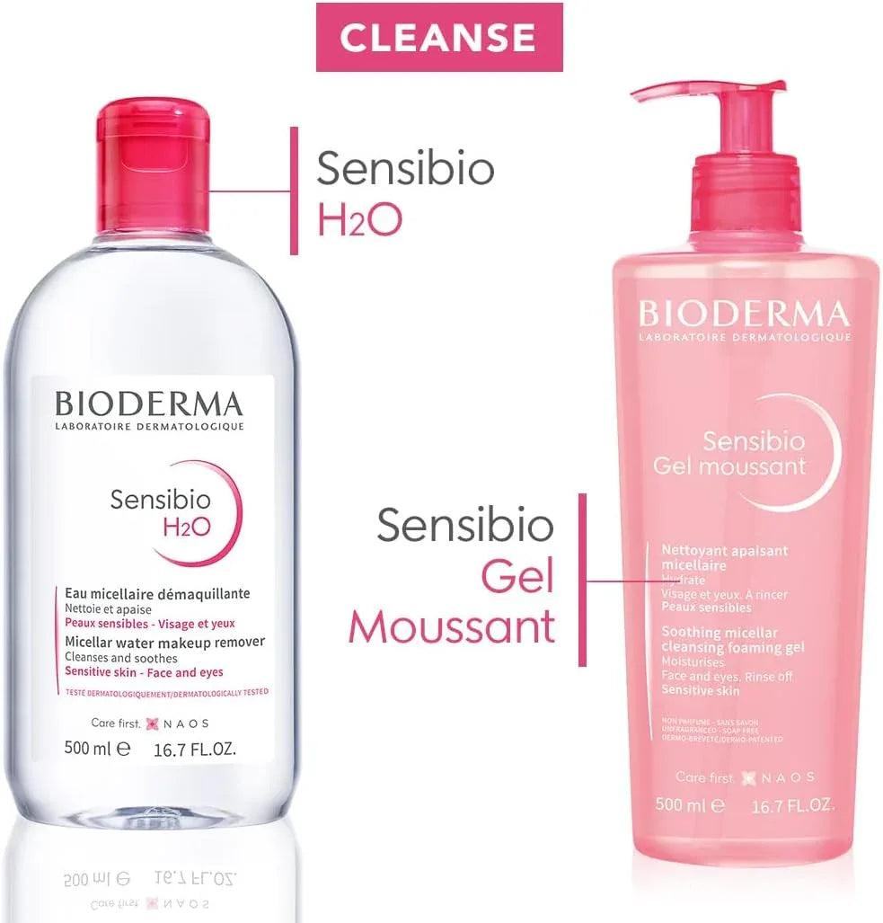 Bioderma Sensibio H2O 500ml 9本 Bioderma Sensibio H2O Make-up Removing Micellar Solution, 500ml