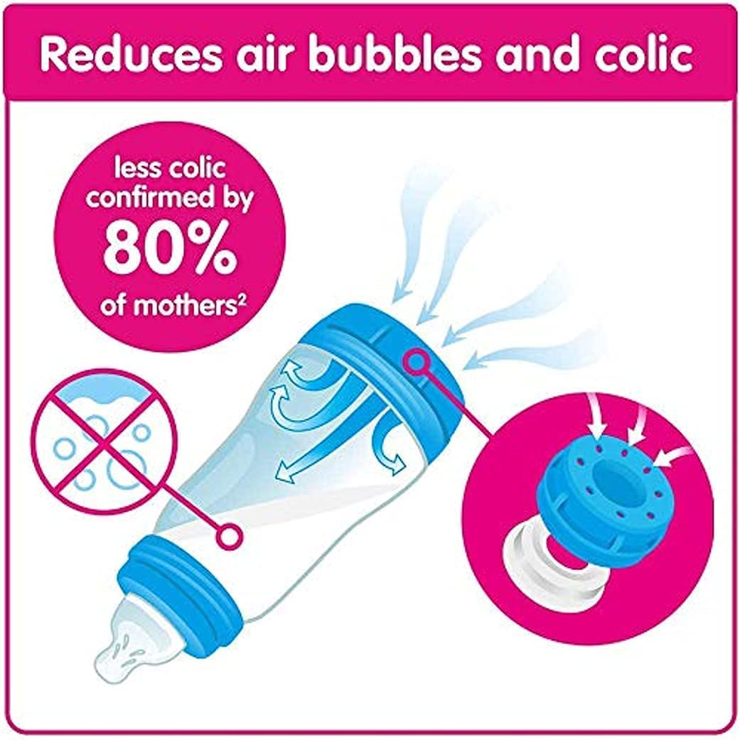 MAM Easy Start Anti-Colic Milk Bottle, 2 x 260ml (3 Assorted Colours)