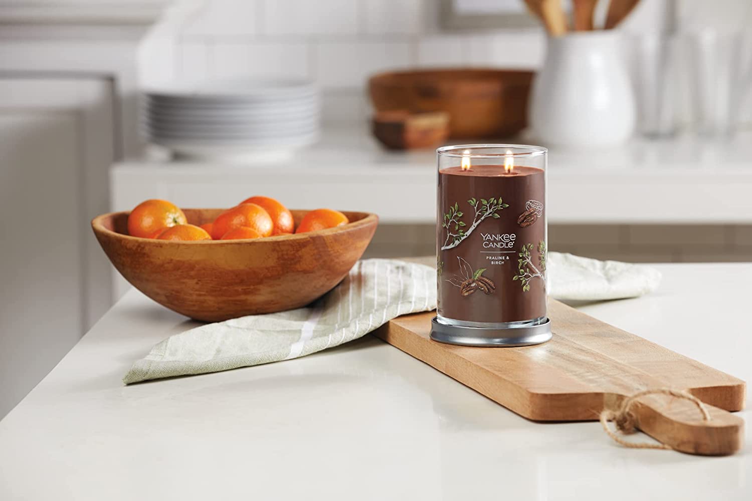 Yankee Candle Signature Large Tumbler Candle, 2-wicks (20oz) - Praline and Birch