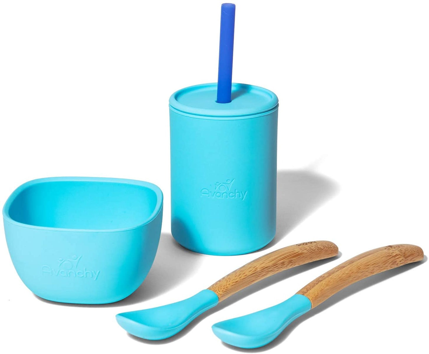 Avanchy Silicone La Petite Essentials Feeding Set (8 Colours) - Pupsik Singapore