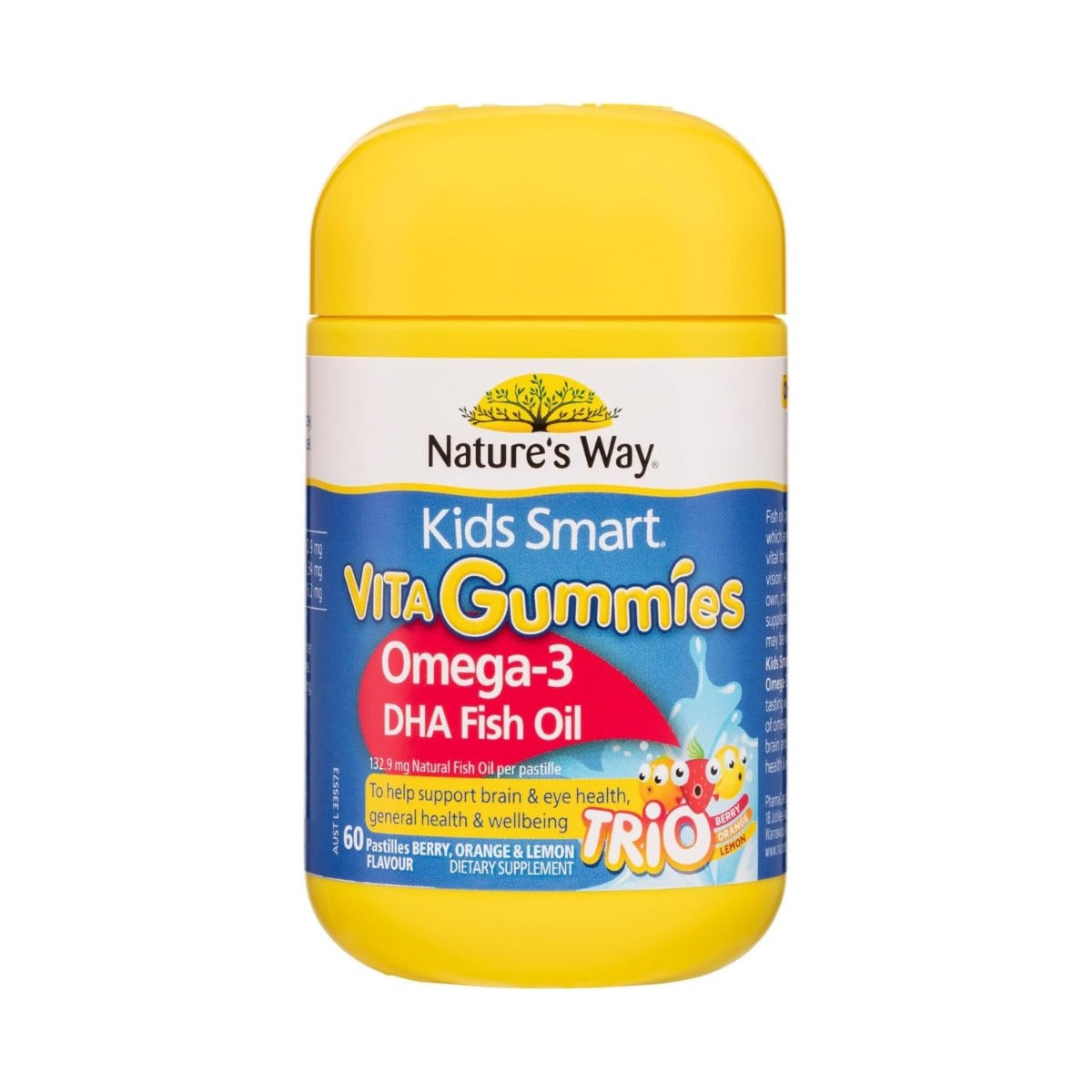 Nature's Way Kids Smart Vita Omega-3 DHA Fish Oil Gummies, 60s (Exp 01/27)