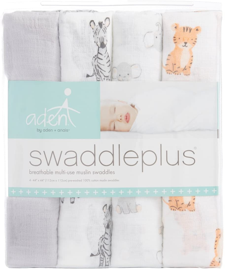 Aden Anais Essentials Muslin Cotton Swaddle (44 x 44 in), 4pk (31 Designs) - Pupsik Singapore