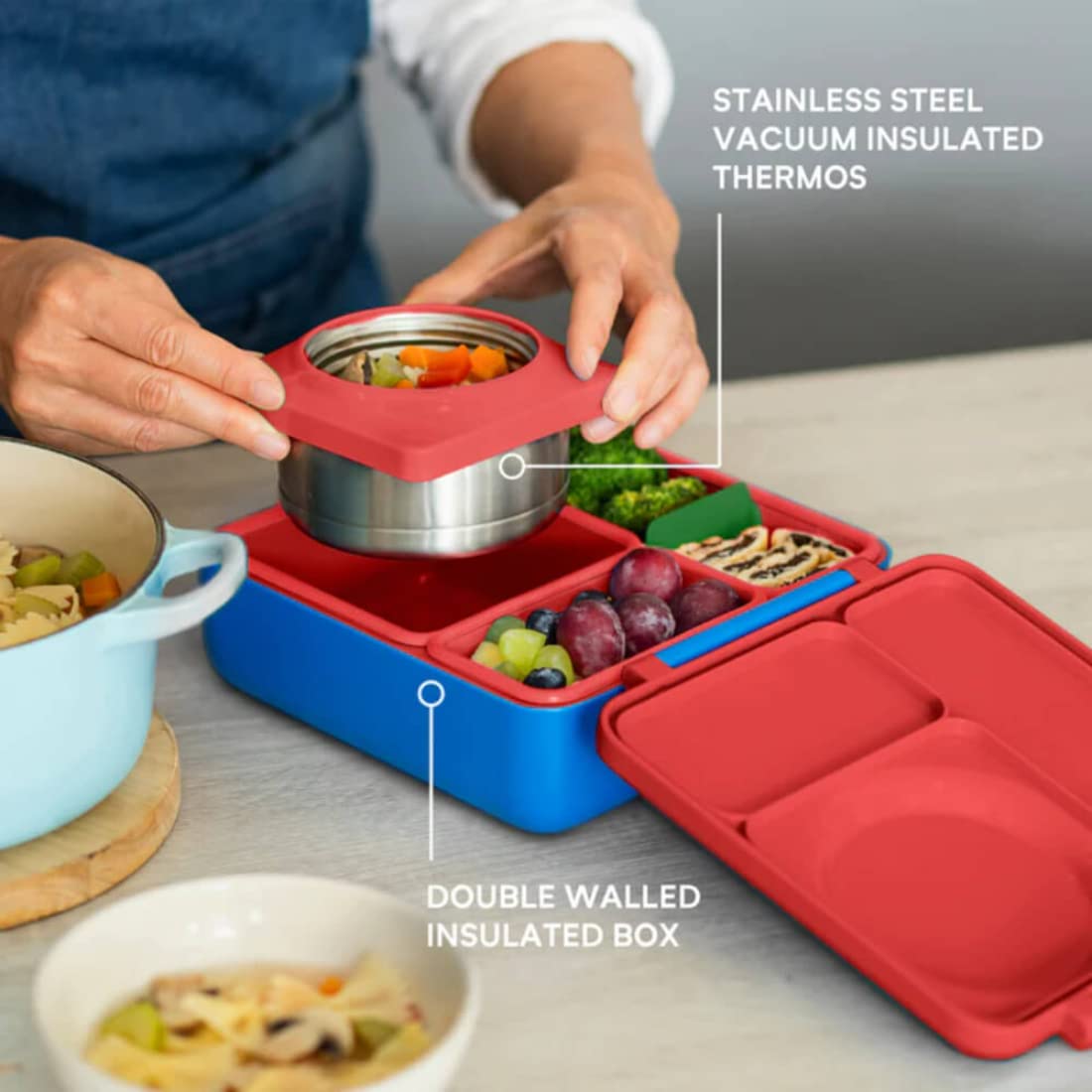 OmieBox Hot & Cold Insulated Bento Box (6 Colours) - Pupsik Singapore
