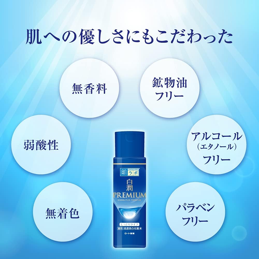 Hada Labo Shirojyun Premium Whitening Milky Lotion, 140ml (Exp 05/27)