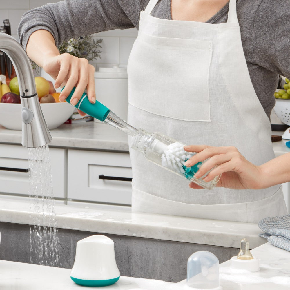 OXO Tot Soap Dispensing Bottle Brush With Stand - Teal