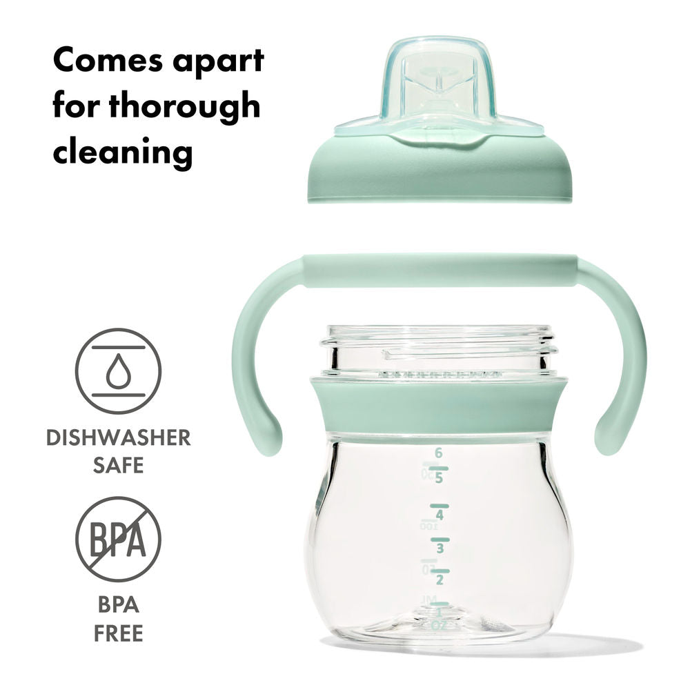OXO Tot Grow Soft Spout Sippy Cup with Removable Handles, 6oz (5 Colours) - Pupsik Singapore