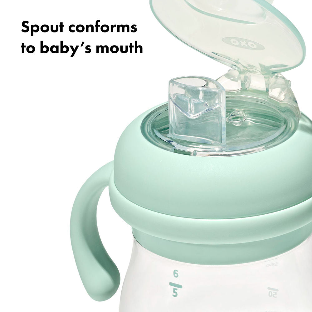OXO Tot Grow Soft Spout Sippy Cup with Removable Handles, 6oz (5 Colours) - Pupsik Singapore