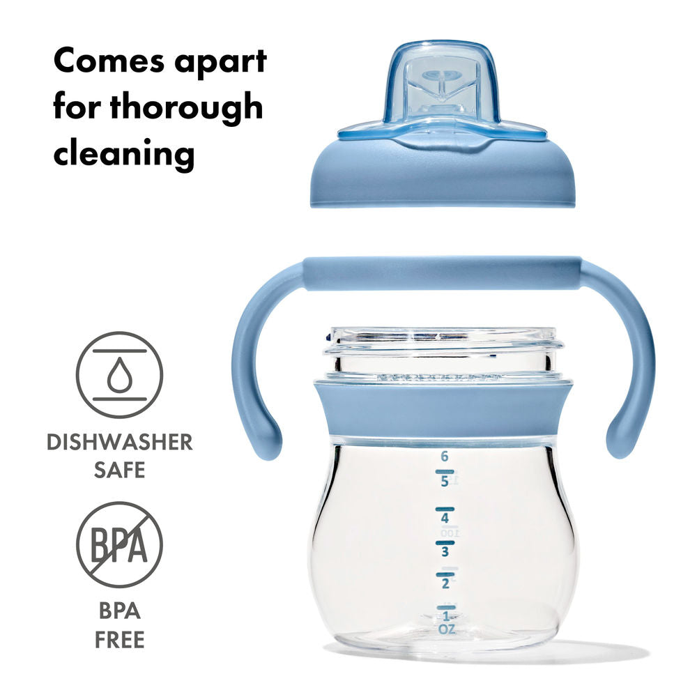 OXO Tot Grow Soft Spout Sippy Cup with Removable Handles, 6oz (5 Colours) - Pupsik Singapore