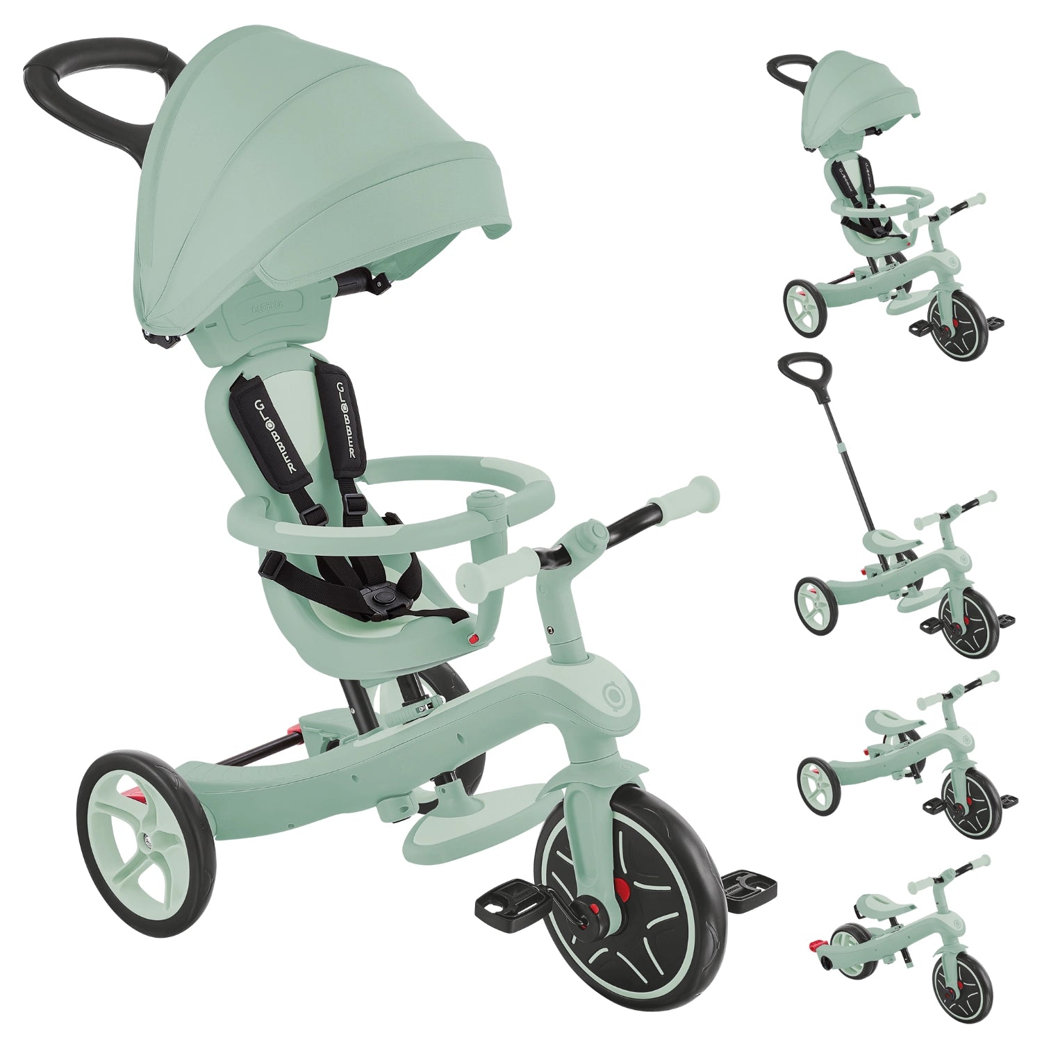 Globber Explorer Trike 4-in-1 (8 Colours) | 10M-5Y - Pupsik Singapore