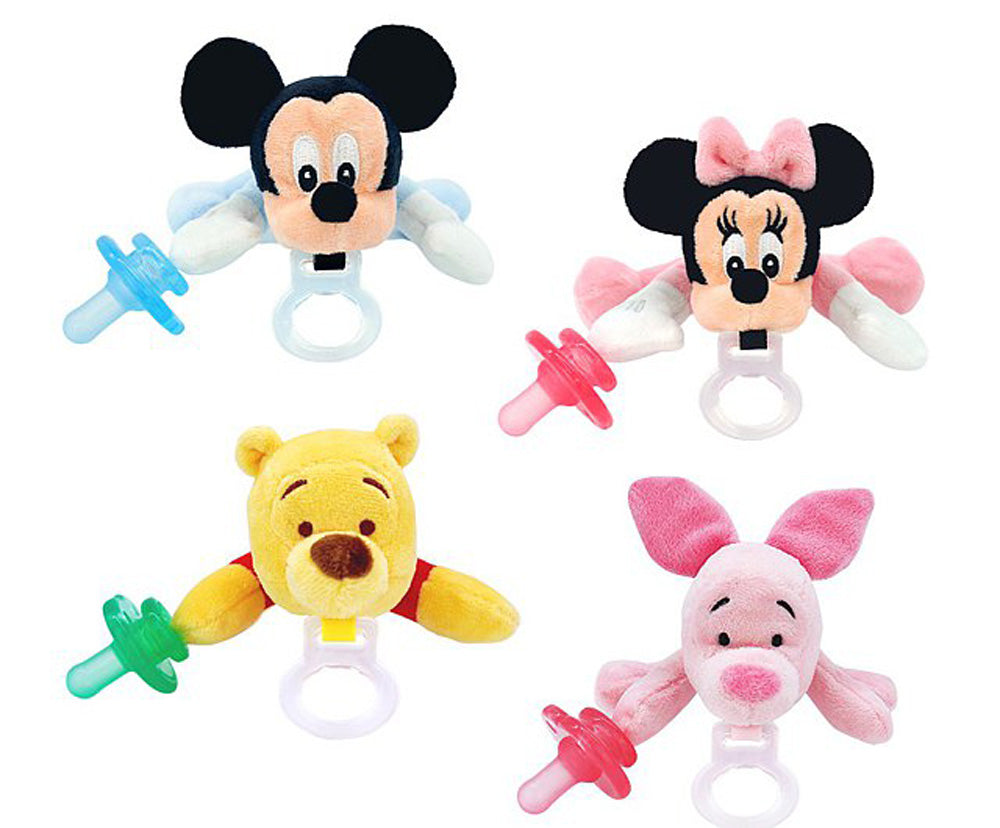 Nookums Paci-Plushies Buddies Pacifier Holder, Disney (4 Designs)