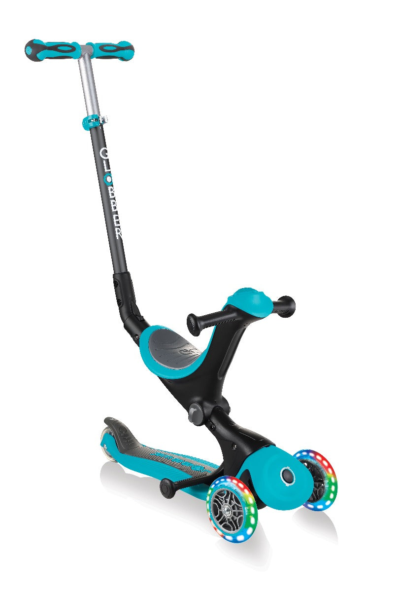 Globber GO•UP Deluxe Convertible Foldable Scooter (LED wheels) - 5 Colours - Pupsik Singapore