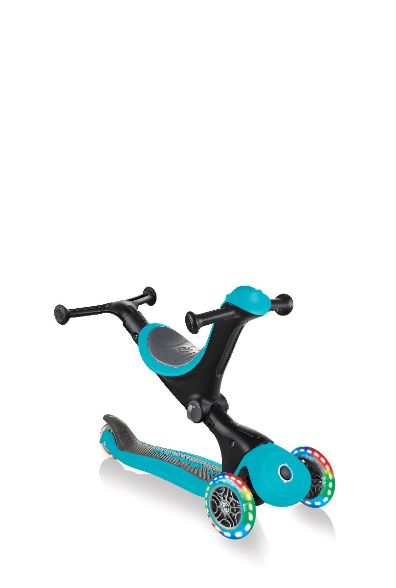新品未使用　GLOBBER GO UP DELUXE Globber Go Up Deluxe Scooter with Lights, Neon Blue