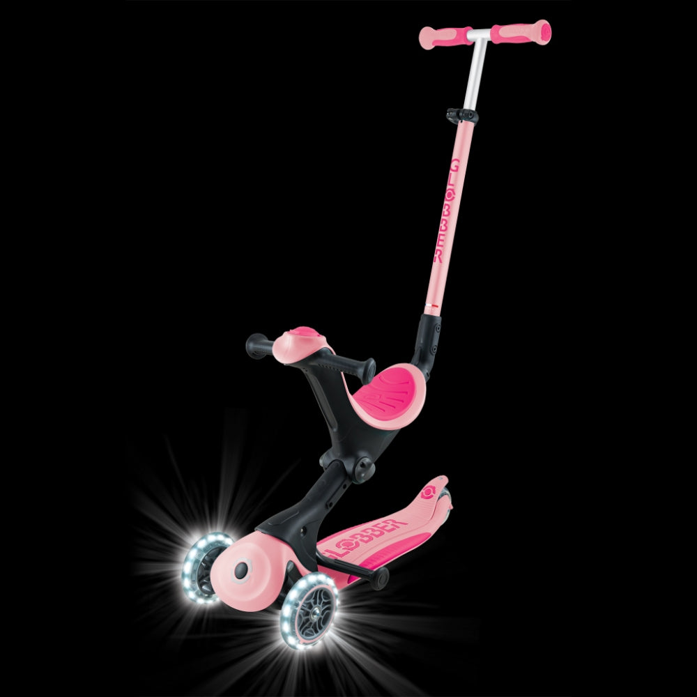 Globber GO•UP Deluxe Convertible Foldable Scooter (LED wheels) - 5 Colours