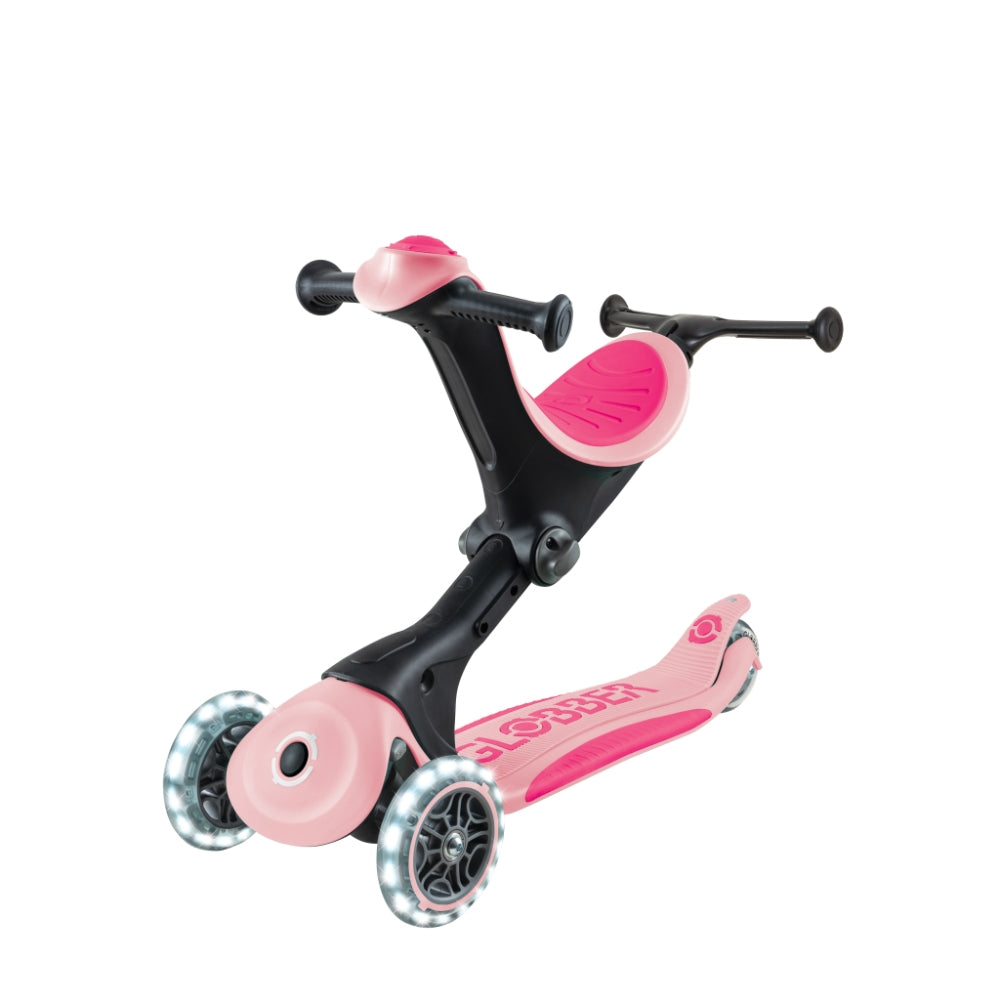 Globber GO•UP Deluxe Convertible Foldable Scooter (LED wheels) - 5 Colours