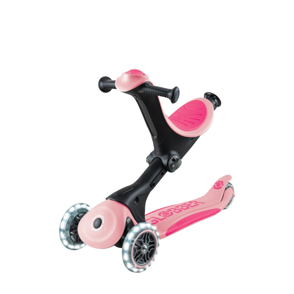 Globber GO•UP Deluxe Convertible Foldable Scooter (LED wheels) - 5 Colours