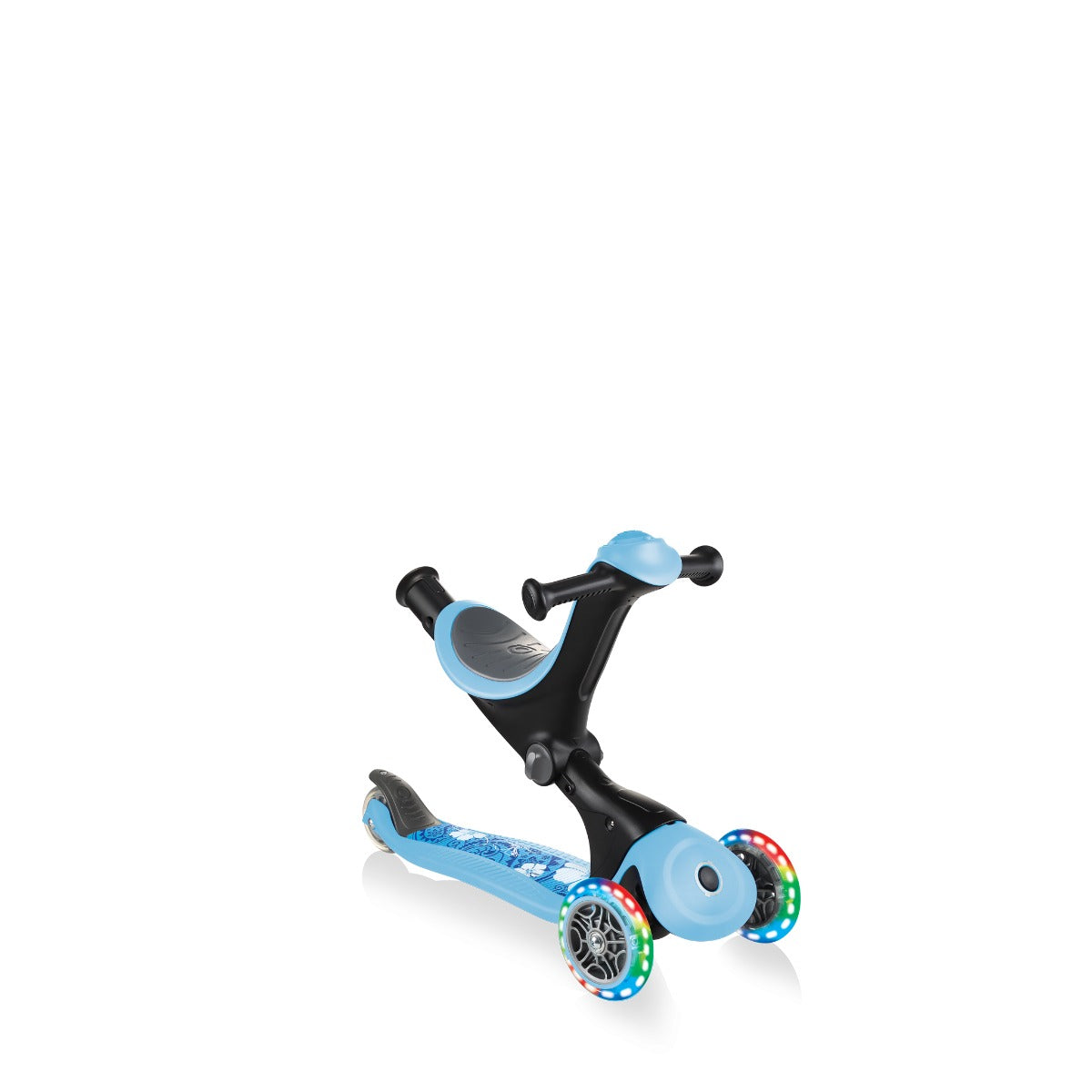 Globber GO•UP Deluxe Fantasy Lights Convertible Foldable Scooter (LED Wheels) - 3 Designs - Pupsik Singapore