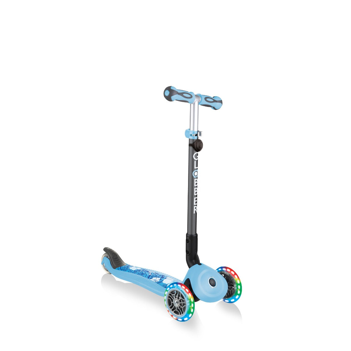 Globber GO•UP Deluxe Fantasy Lights Convertible Foldable Scooter (LED Wheels) - 3 Designs - Pupsik Singapore