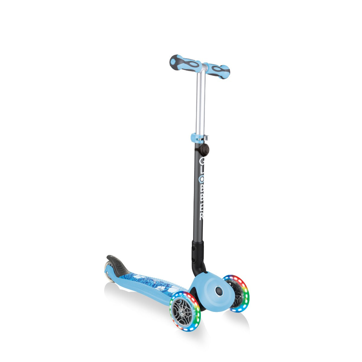 Globber GO•UP Deluxe Fantasy Lights Convertible Foldable Scooter (LED Wheels) - 3 Designs - Pupsik Singapore