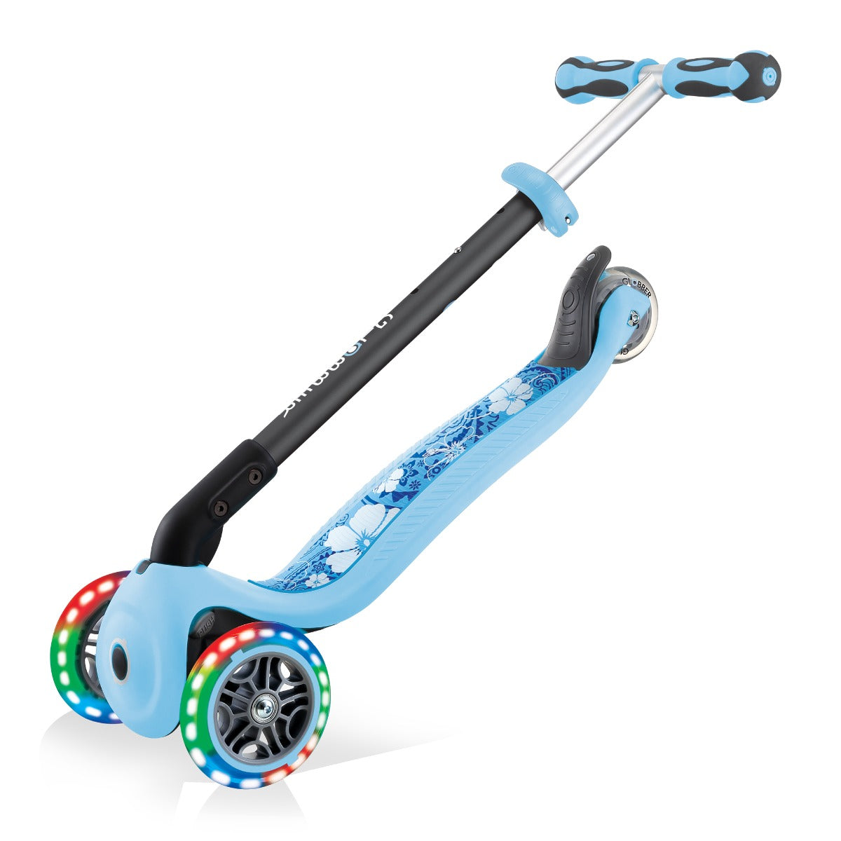 Globber GO•UP Deluxe Fantasy Lights Convertible Foldable Scooter (LED Wheels) - 3 Designs - Pupsik Singapore