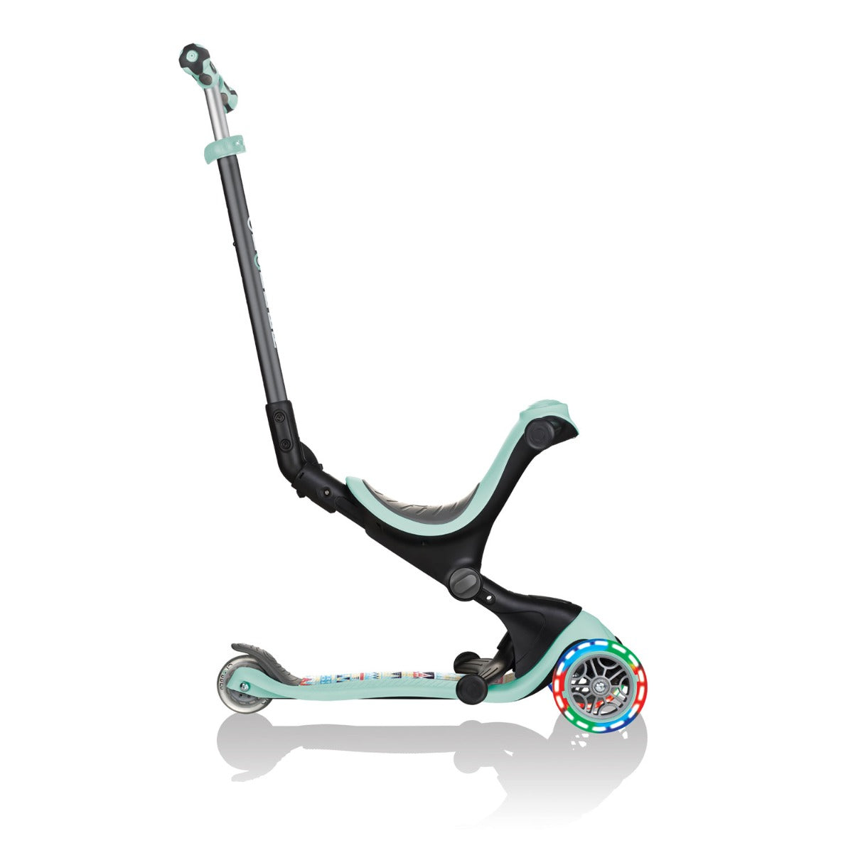Globber GO•UP Deluxe Fantasy Lights Convertible Foldable Scooter (LED Wheels) - 3 Designs - Pupsik Singapore