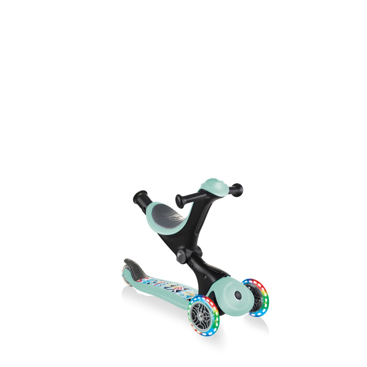 Globber GO•UP Deluxe Fantasy Lights Convertible Foldable Scooter (LED Wheels) - 3 Designs - Pupsik Singapore