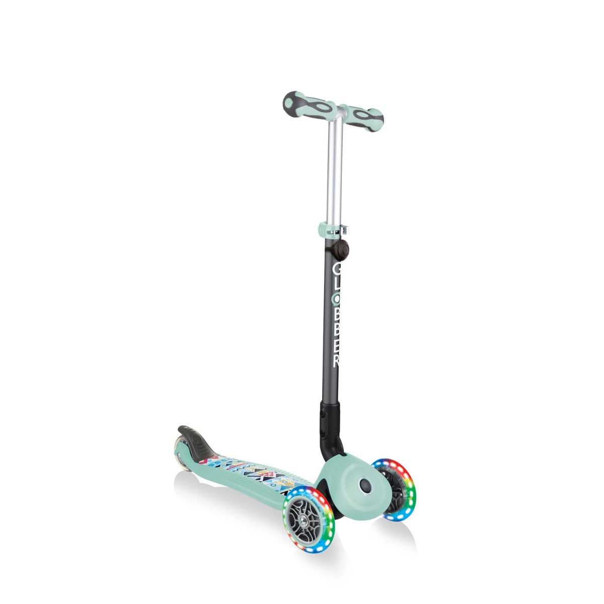 Globber GO•UP Deluxe Fantasy Lights Convertible Foldable Scooter (LED Wheels) - 3 Designs - Pupsik Singapore