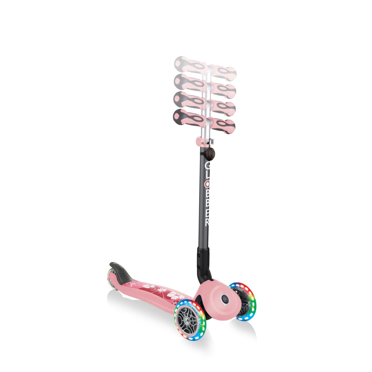 Globber GO•UP Deluxe Fantasy Lights Convertible Foldable Scooter (LED Wheels) - 3 Designs