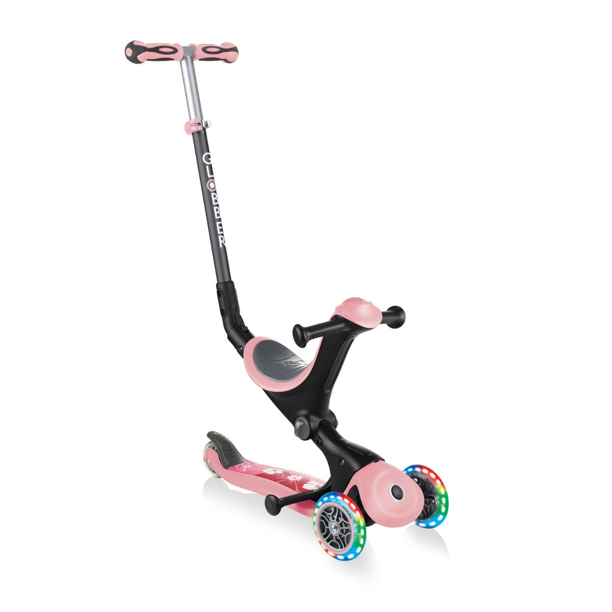 Globber GO•UP Deluxe Fantasy Lights Convertible Foldable Scooter (LED Wheels) - 3 Designs - Pupsik Singapore