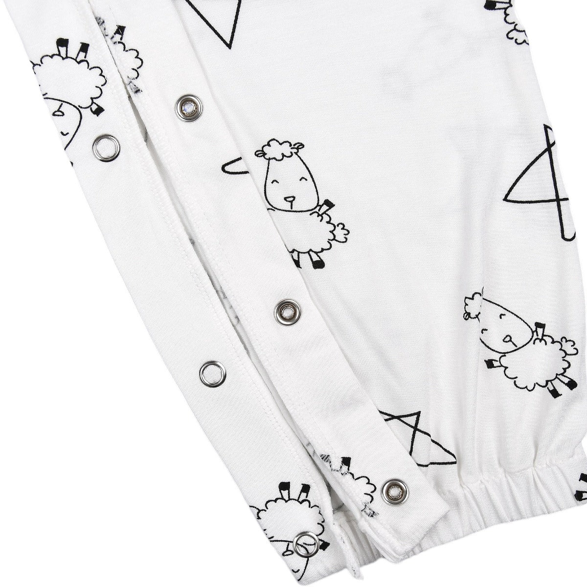Baa Baa Sheepz Convertible Gown & Romper -Cute Big Star & Sheepz White (4 Sizes)