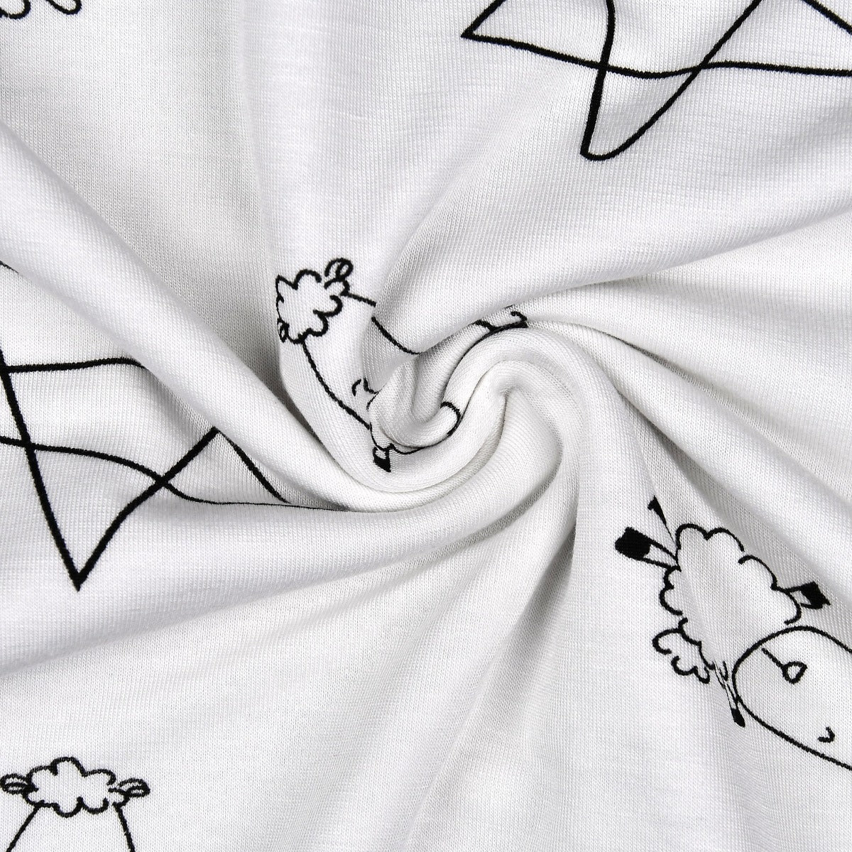 Baa Baa Sheepz Convertible Gown & Romper -Cute Big Star & Sheepz White (4 Sizes)