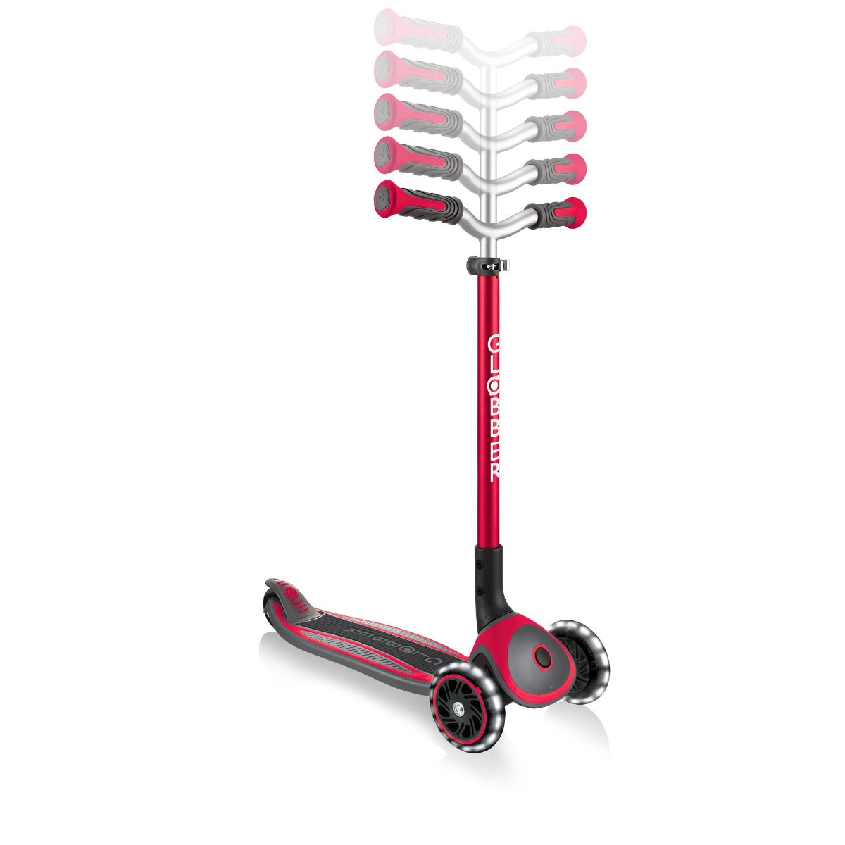 Globber Master Lights Foldable Scooter V2 (LED Wheels) (4 Colors) - Pupsik Singapore