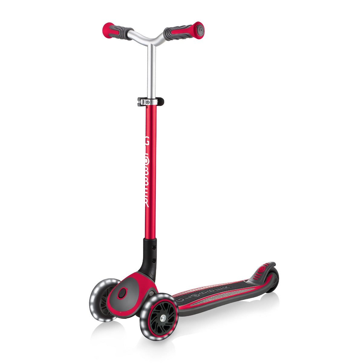 Globber Master Lights Foldable Scooter V2 (LED Wheels) (4 Colors) - Pupsik Singapore