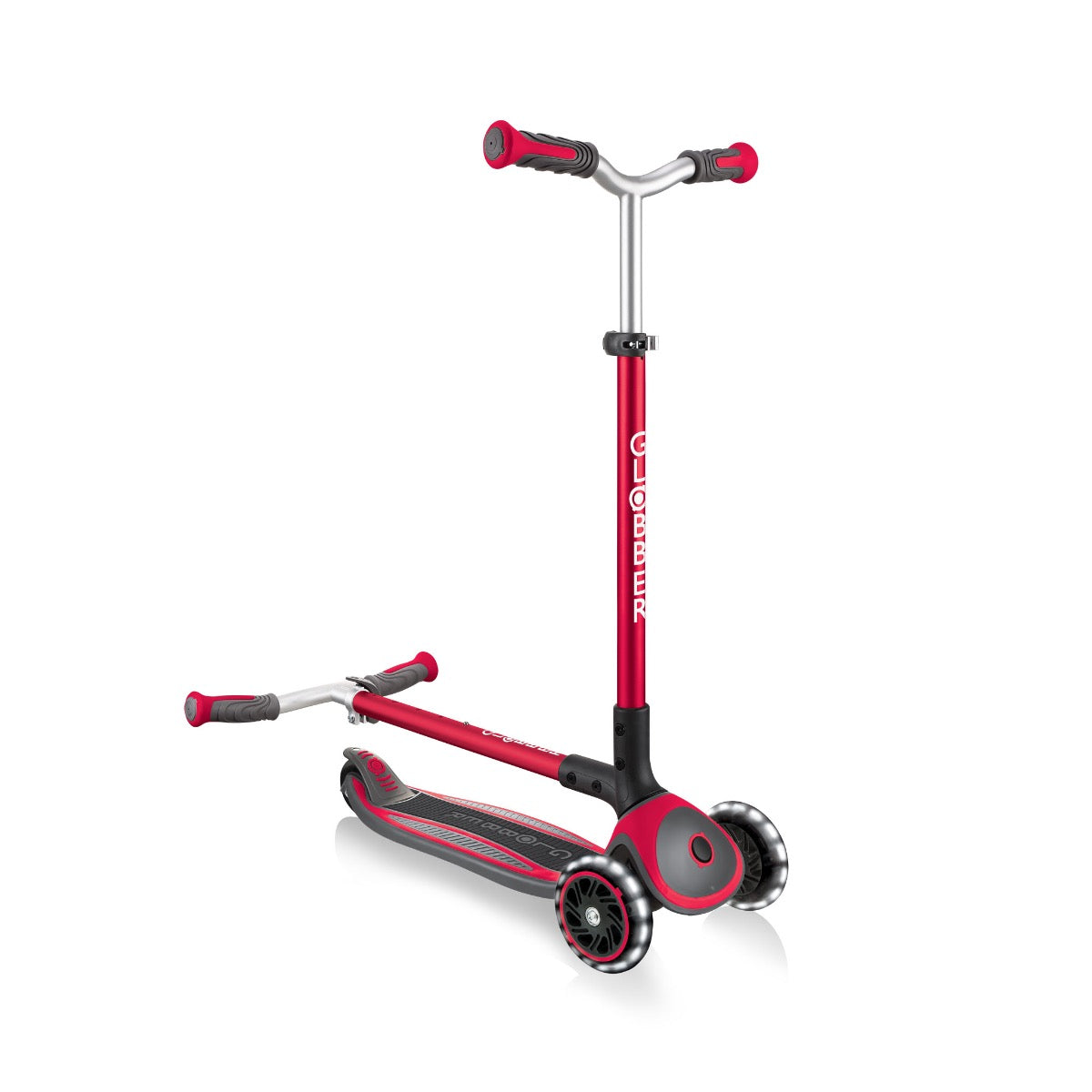 Globber Master Lights Foldable Scooter V2 (LED Wheels) (4 Colors) - Pupsik Singapore