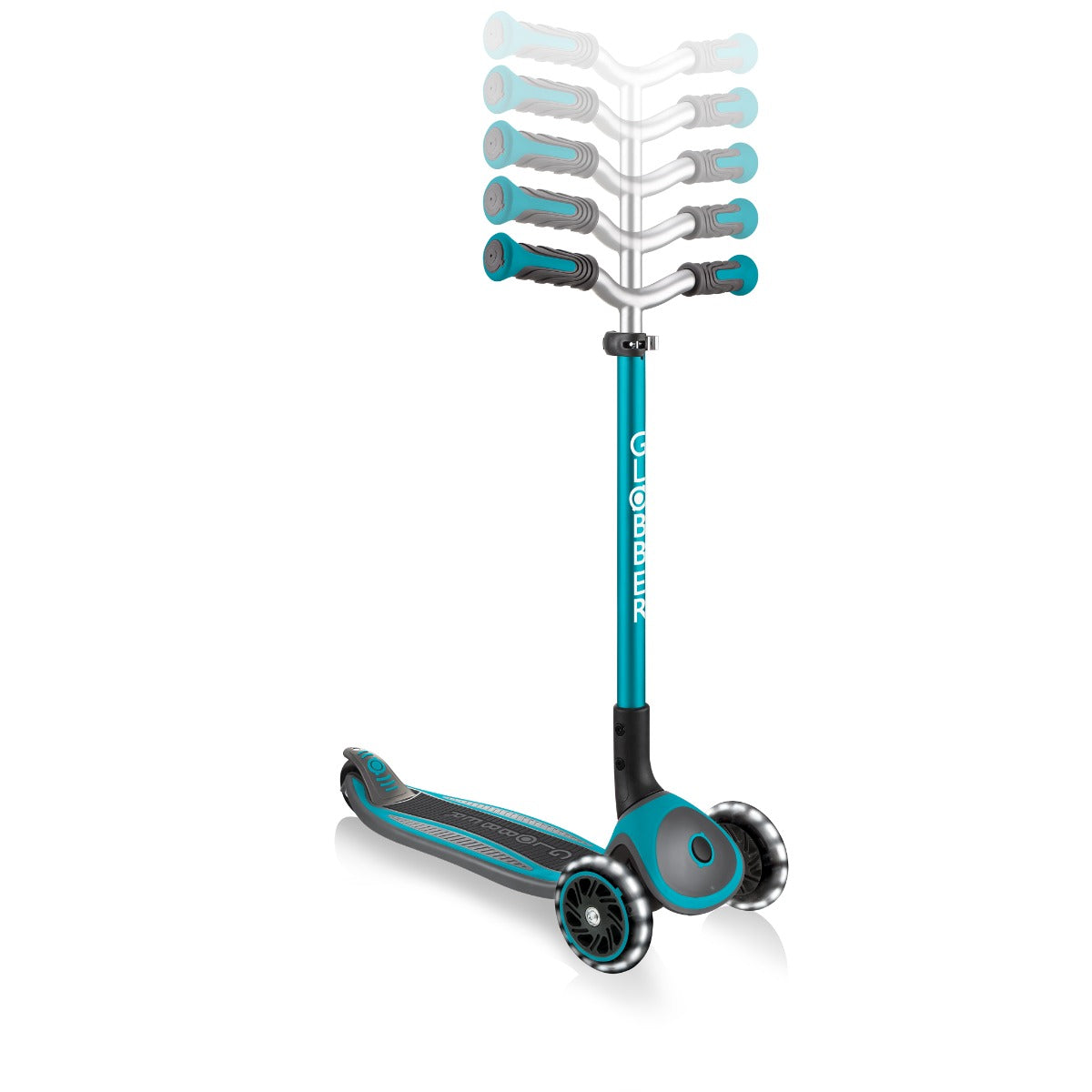 Globber Master Lights Foldable Scooter V2 (LED Wheels) (4 Colors) - Pupsik Singapore