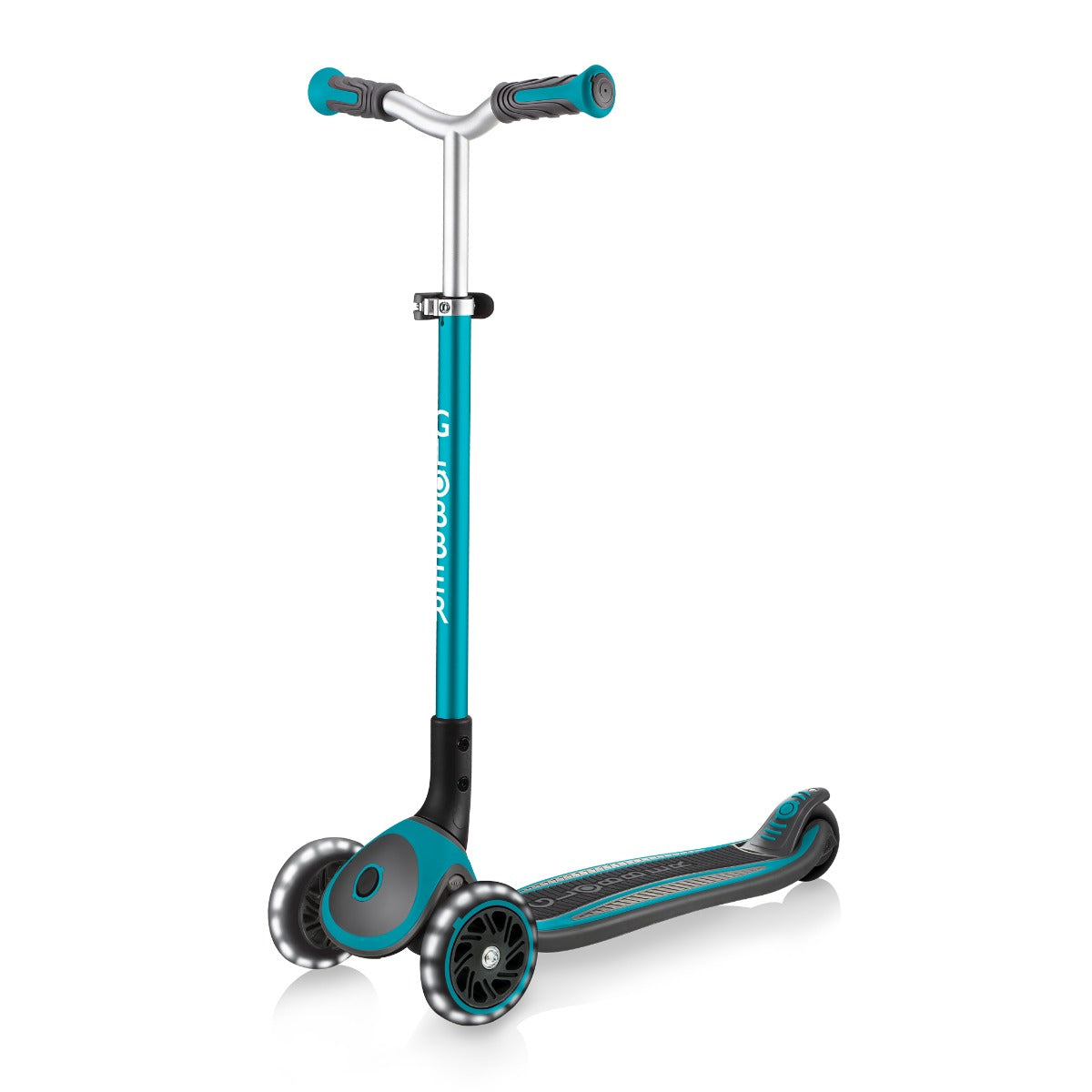 Globber Master Lights Foldable Scooter V2 (LED Wheels) (4 Colors) - Pupsik Singapore