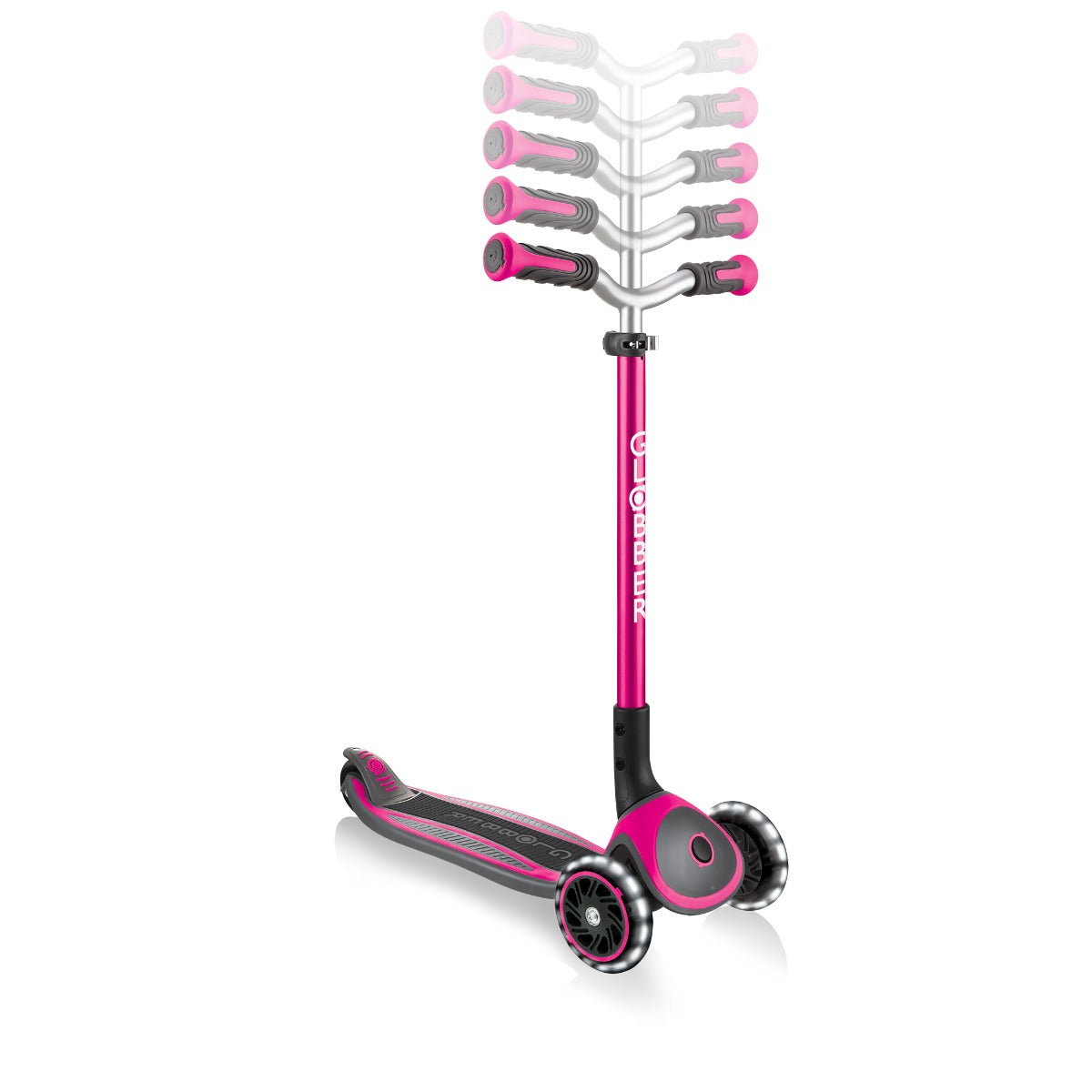 Globber Master Lights Foldable Scooter V2 (LED Wheels) (4 Colors) - Pupsik Singapore