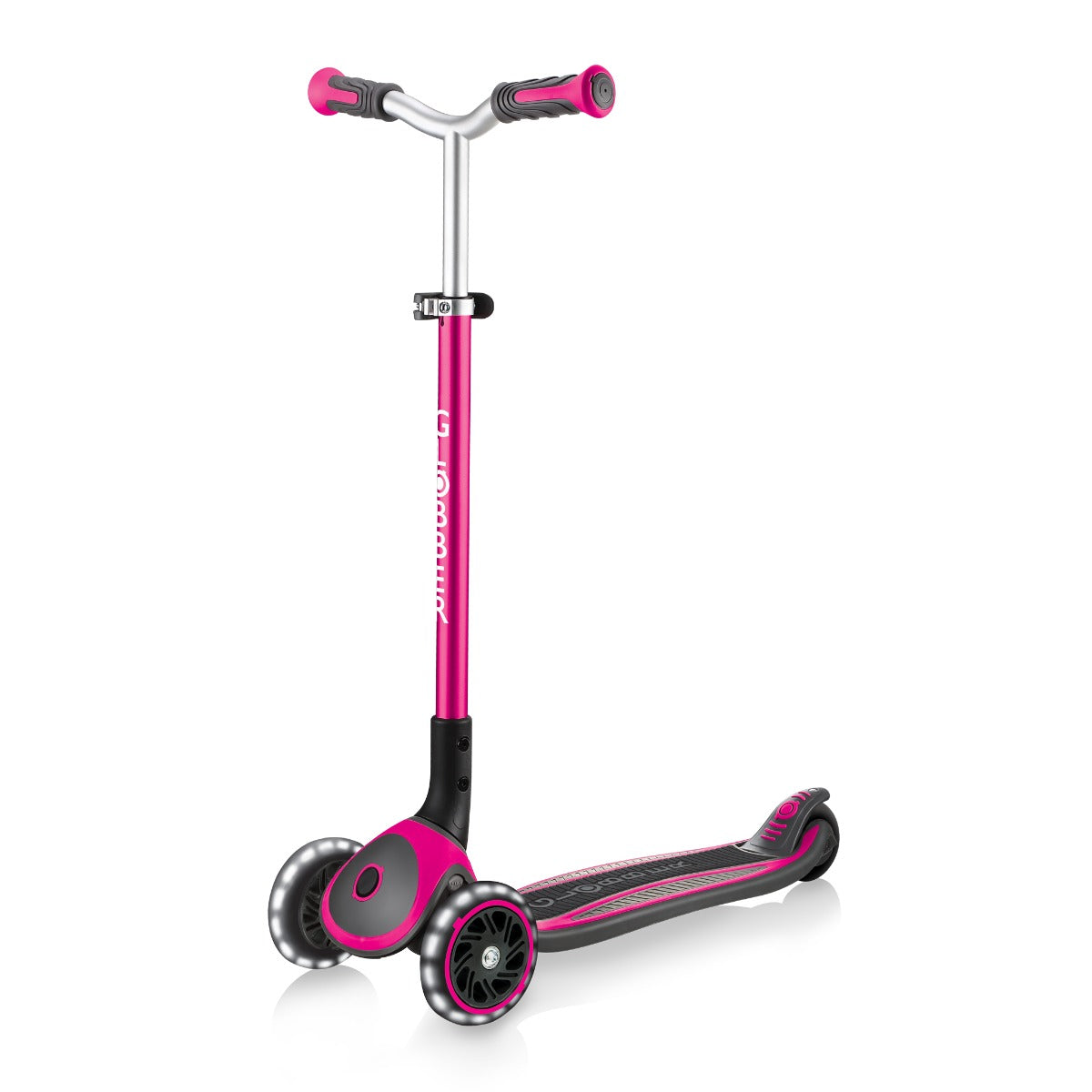 Globber Master Lights Foldable Scooter V2 (LED Wheels) (4 Colors) - Pupsik Singapore