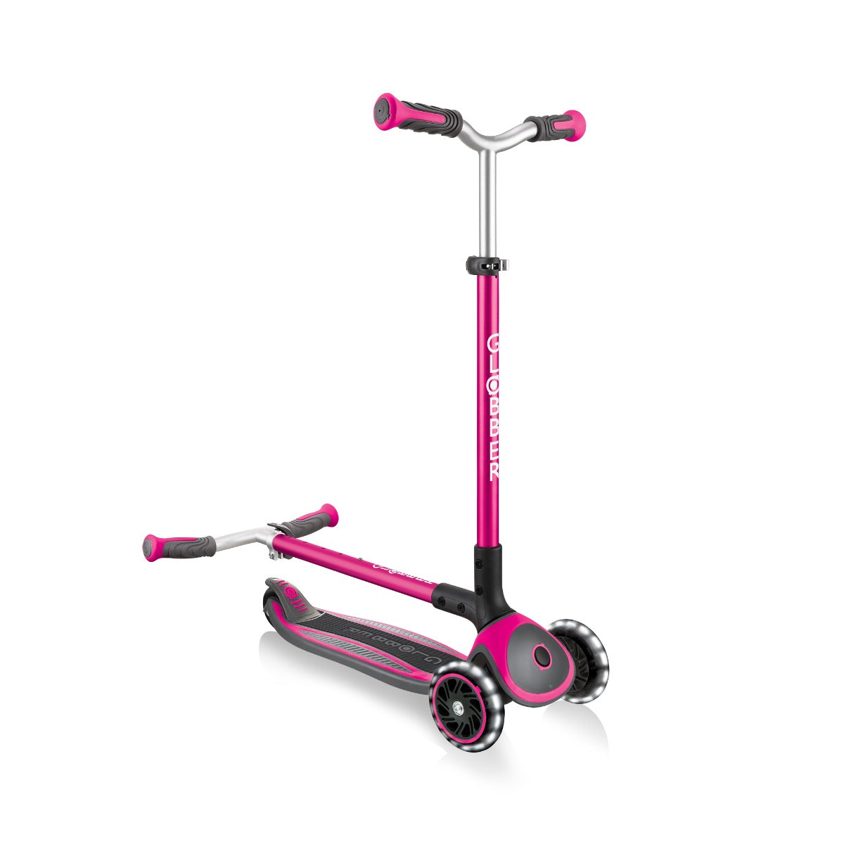 Globber Master Lights Foldable Scooter V2 (LED Wheels) (4 Colors) - Pupsik Singapore