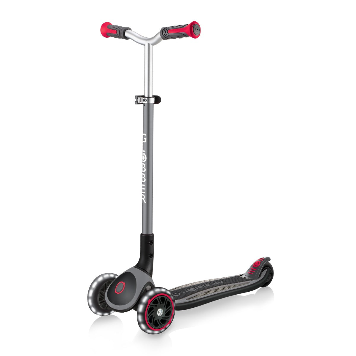 Globber Master Lights Foldable Scooter V2 (LED Wheels) (4 Colors) - Pupsik Singapore