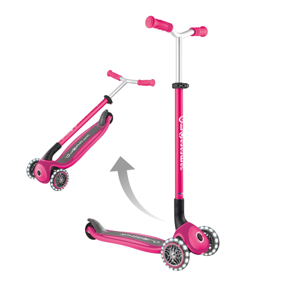 Globber Master Lights Foldable Scooter V2 (LED Wheels) (7 Colors)