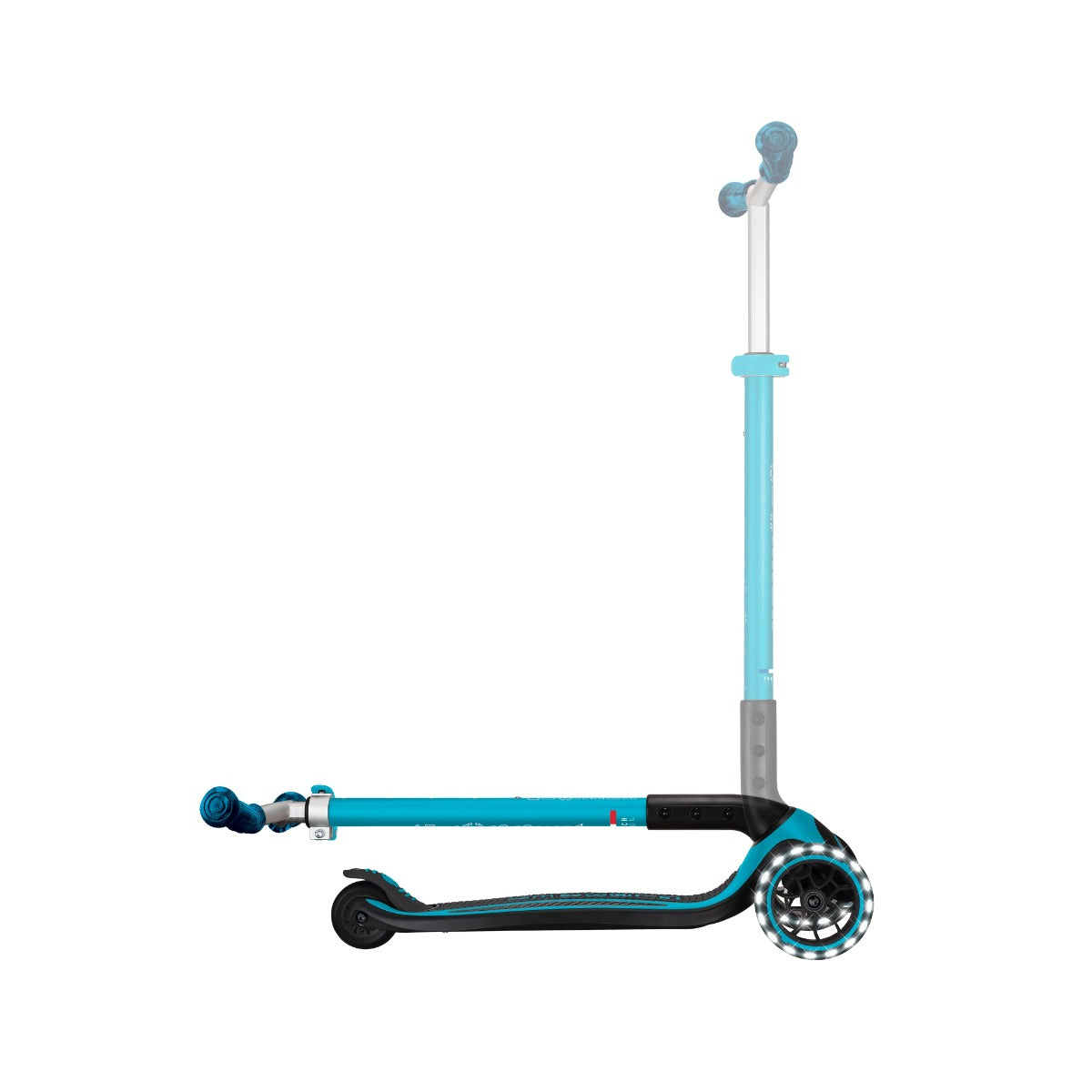 Globber Ace Lights Foldable Scooter (LED Wheels) - Aqua
