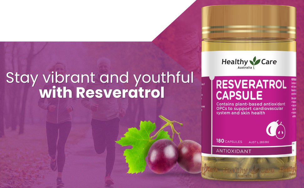 Healthy Care Resveratrol Capsule, 180 Caps (Exp 03/27)