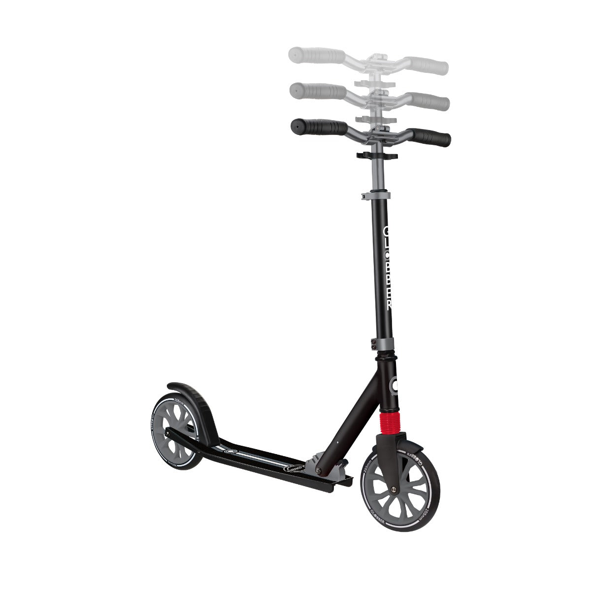 Globber NL 205 2-Wheel Foldable Scooter (8Y+) - Black Grey