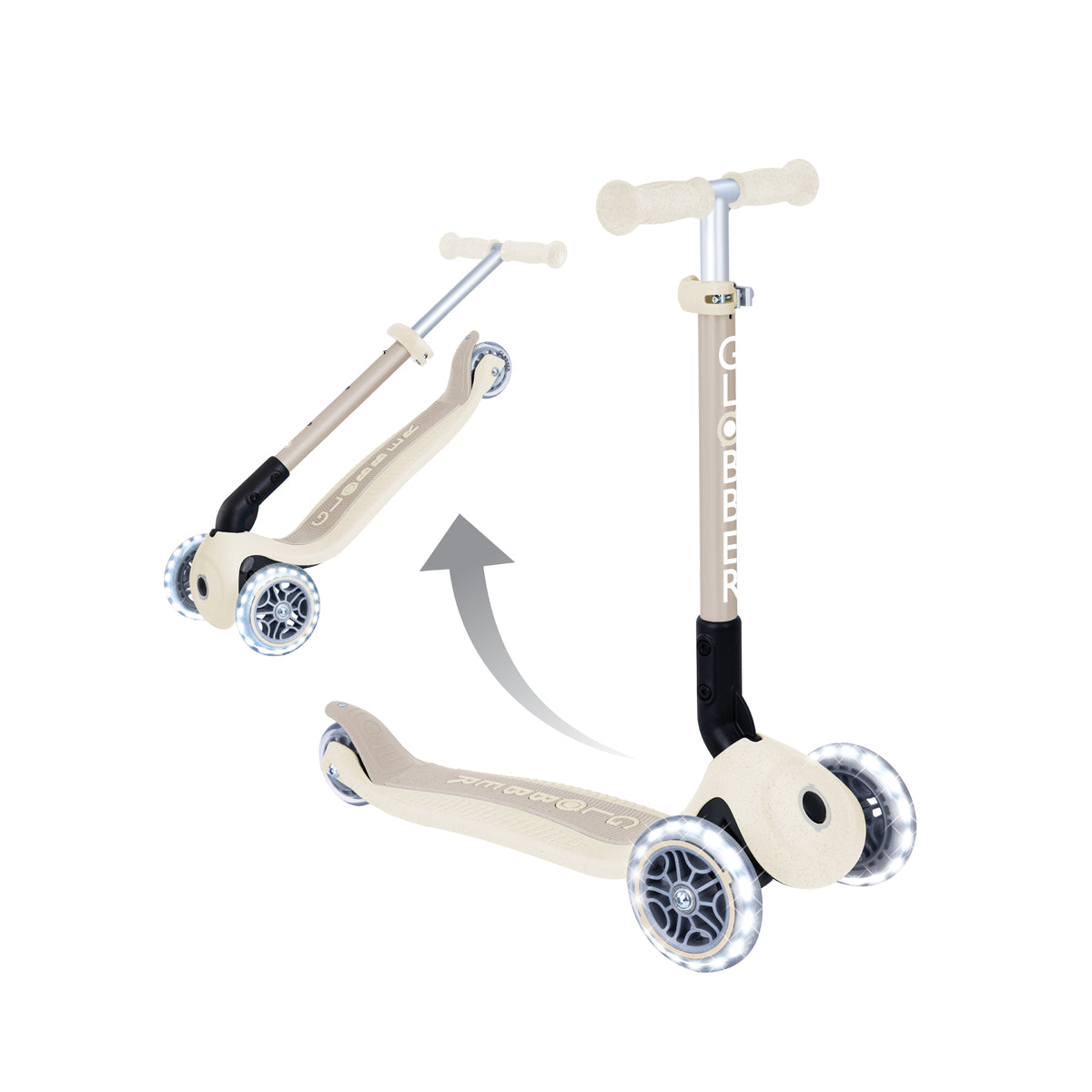 Globber Junior Foldable Fantasy Lights Scooter (LED Wheels) - 8 Colors - Pupsik Singapore
